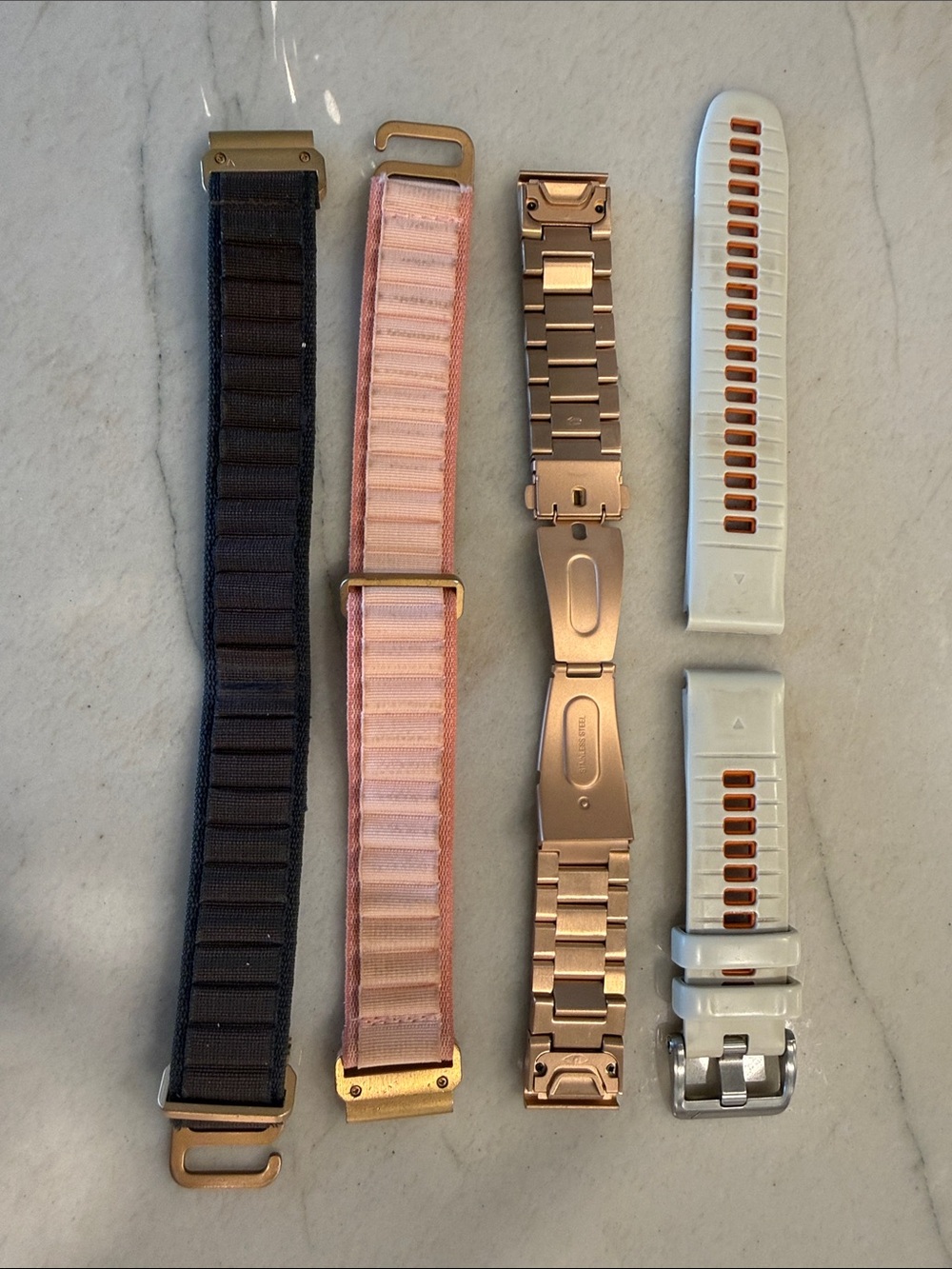 Garmin Interchangeable Strap Set - Black, Pink, Rose Gold, White